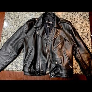 Wilsons Leather Large Motorcycle/Biker Jacket Mens